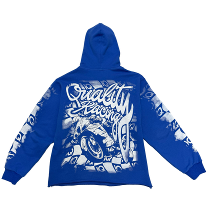 IQ Quality Racing Cropped Hoodie 'Blue'