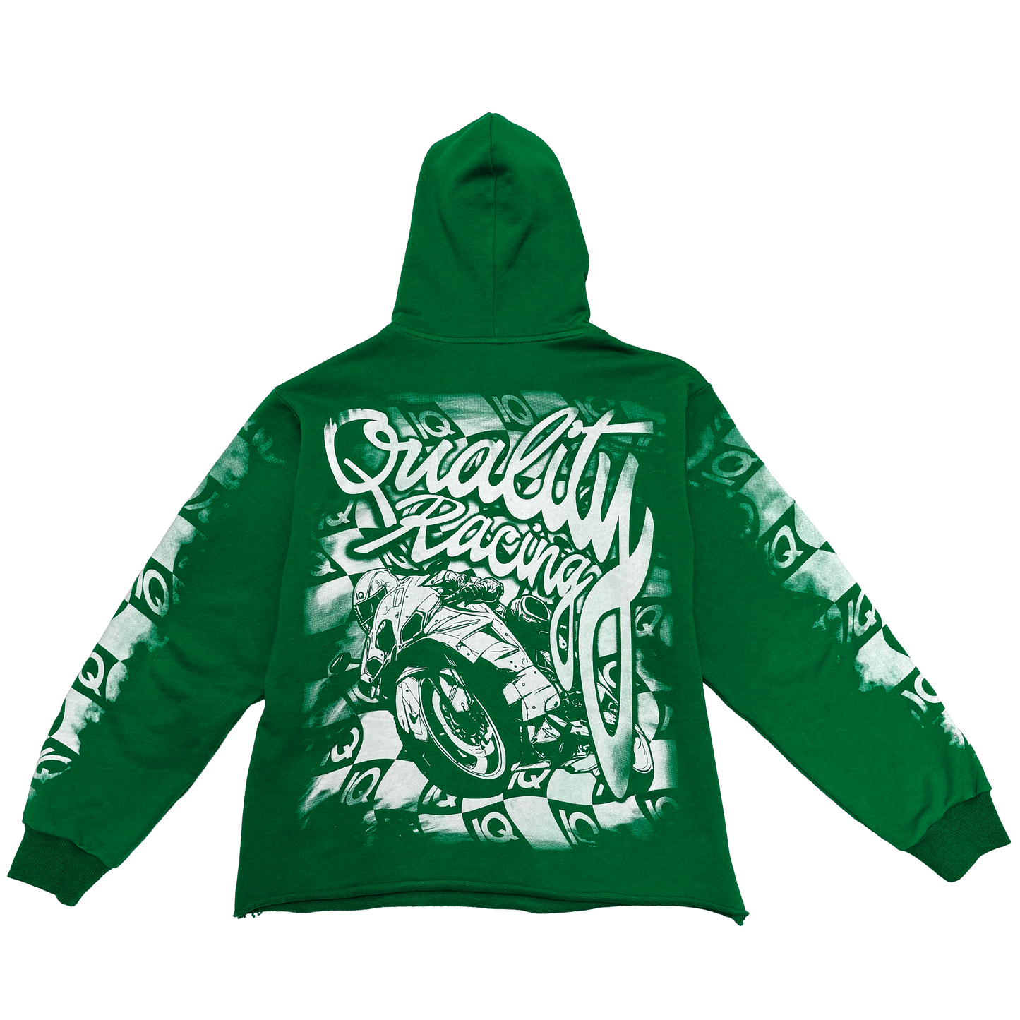 IQ Quality Racing Cropped Hoodie 'Pine Green'