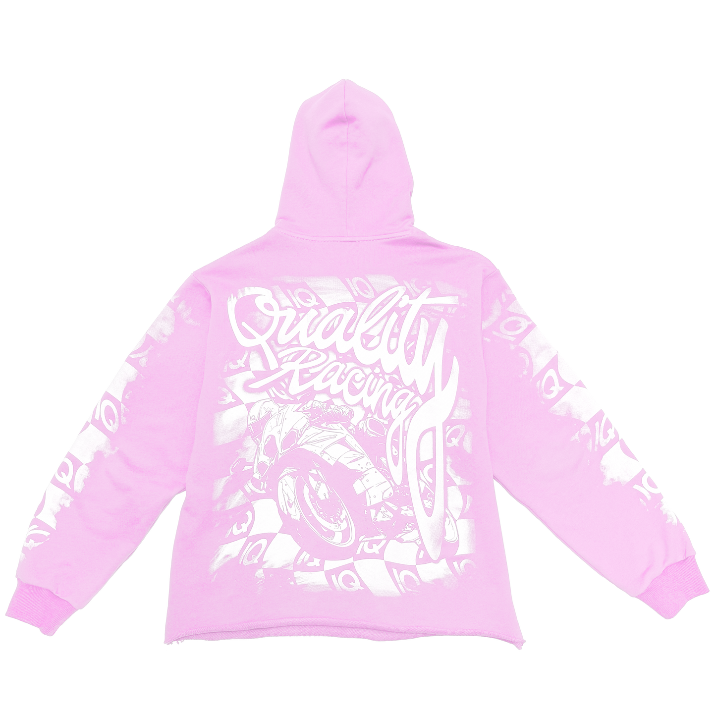 IQ Quality Racing Cropped Hoodie 'Pink'