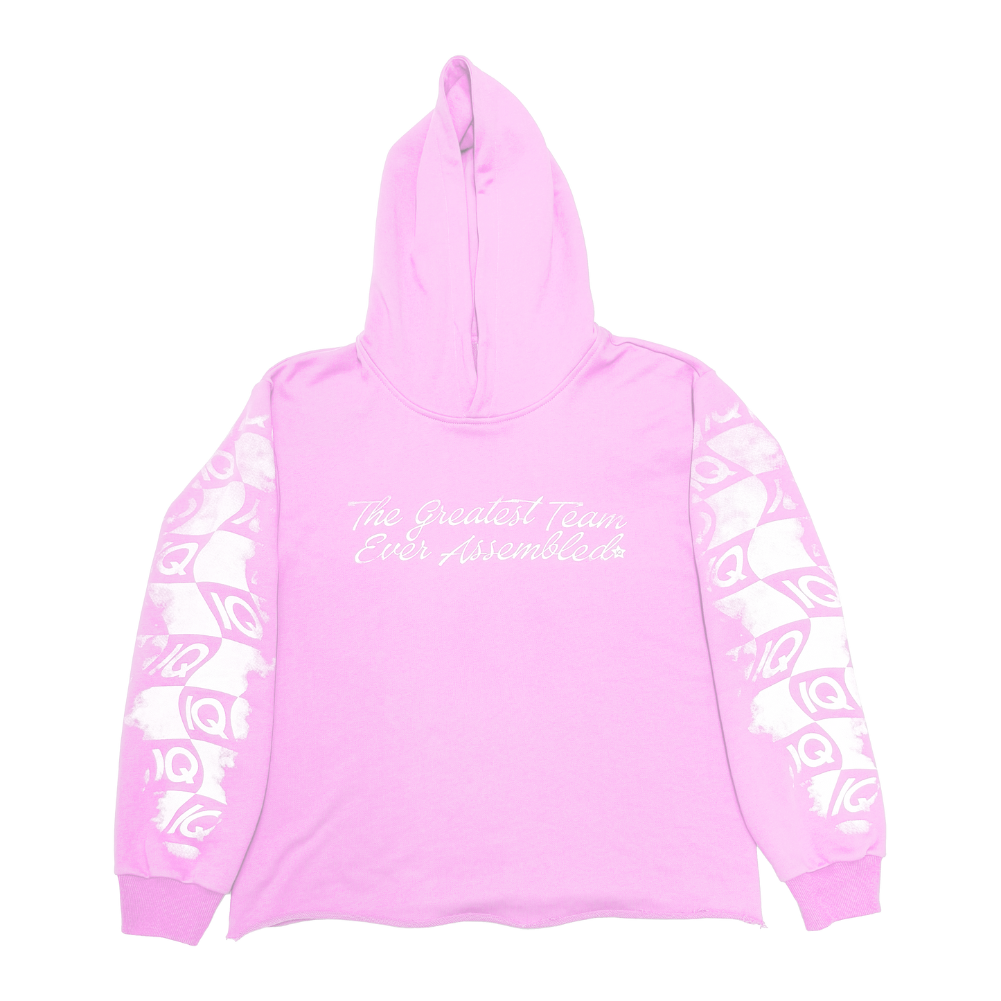 IQ Quality Racing Cropped Hoodie 'Pink'